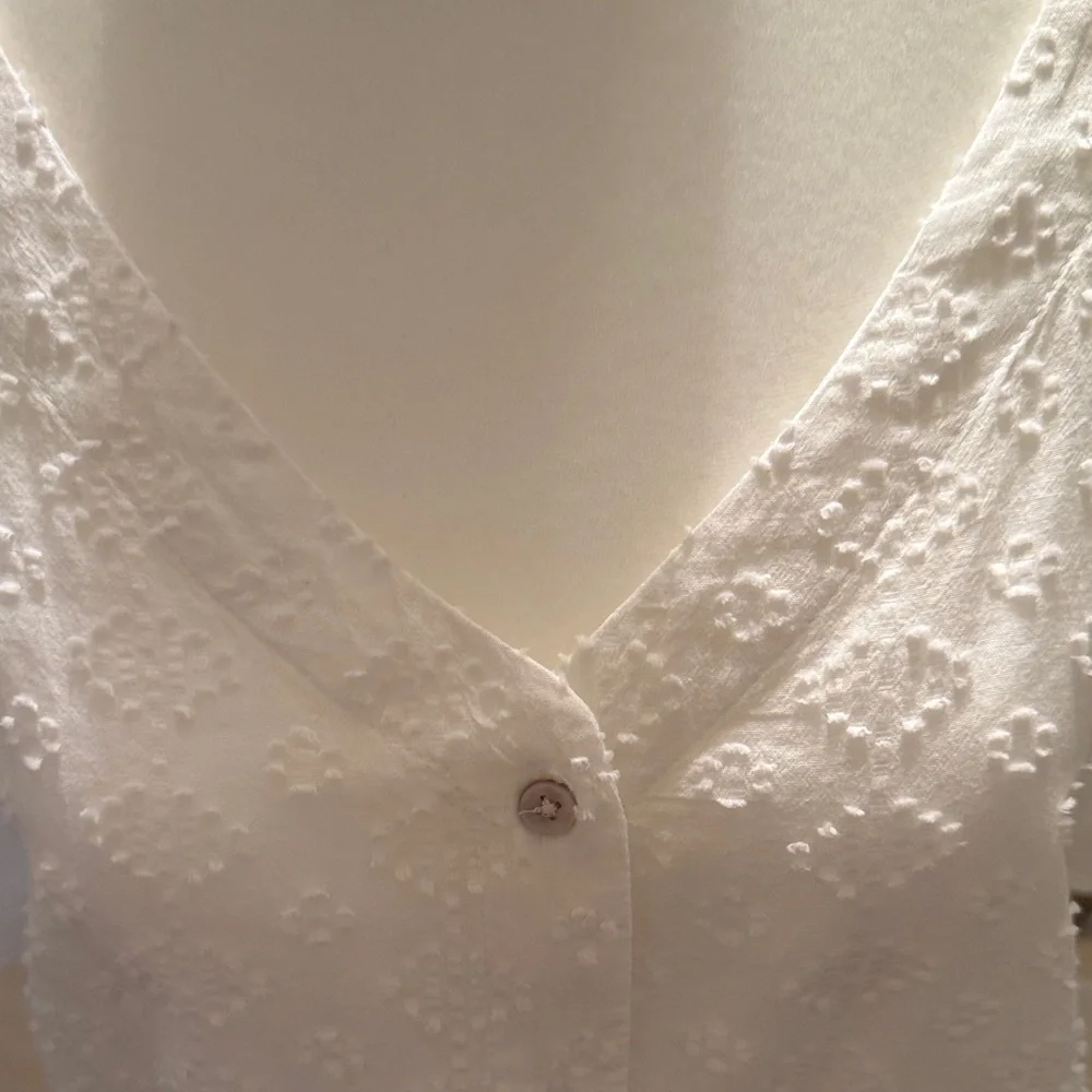 Style & Co. Cream Button-Down Blouse - Picture 6 of 8